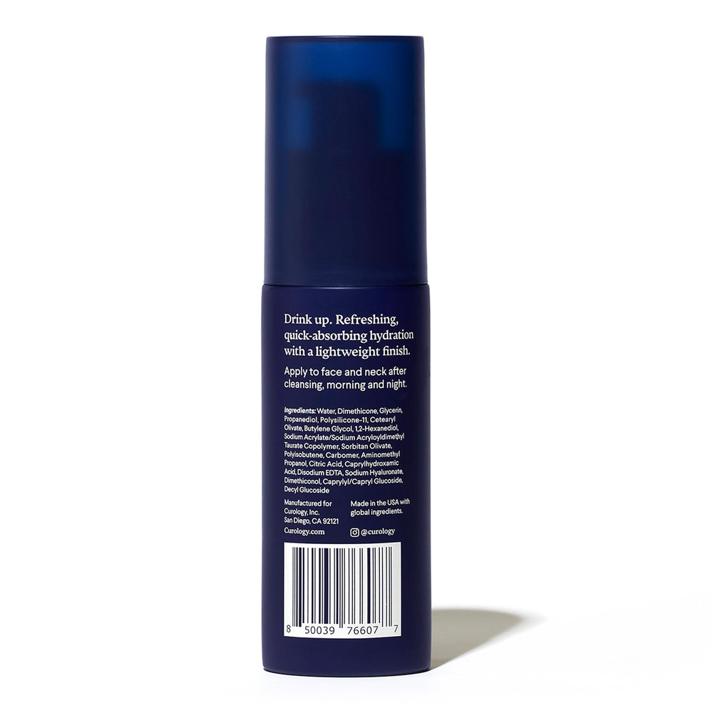 Curology Gel Face Moisturizer spa-like scene suggesting refreshed, smooth skin.