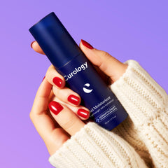 Curology Gel Face Moisturizer texture swatch reveals quick-absorbing gel.