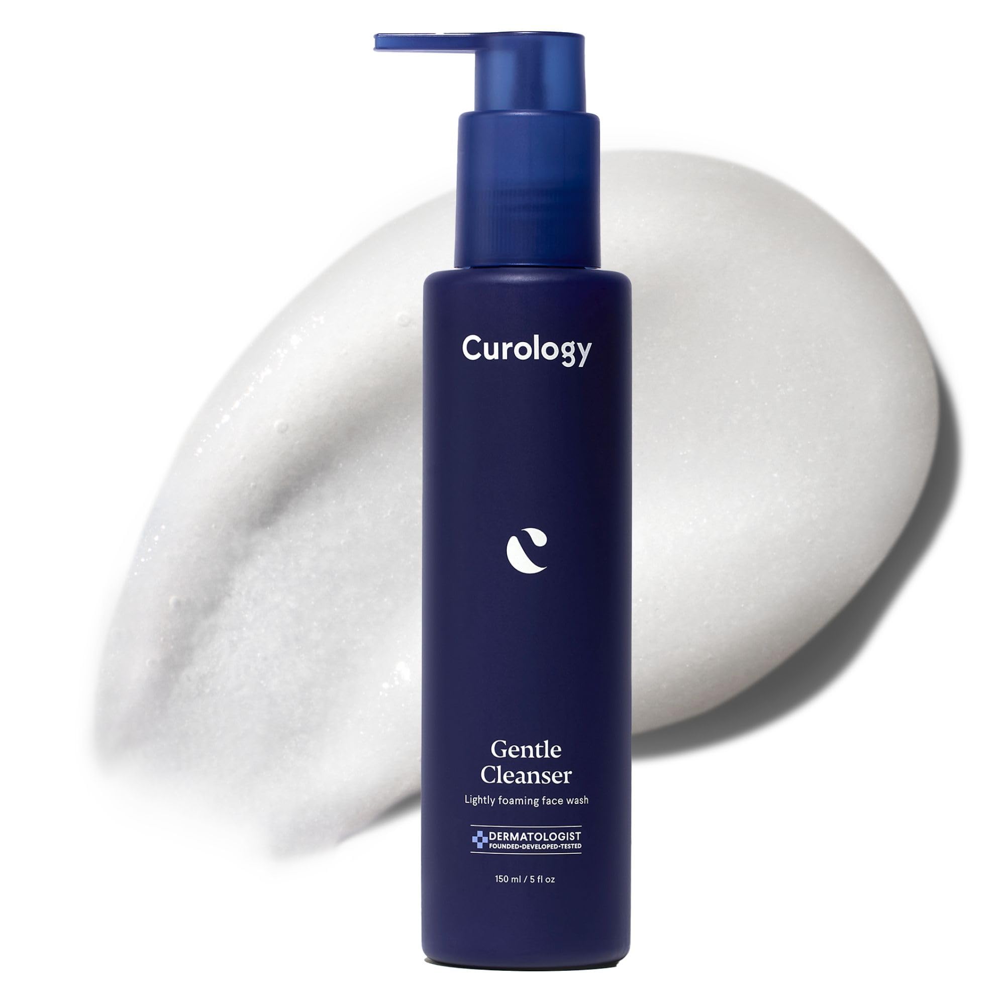 curology gentle facial cleanser bottle closeup for daily gentle cleansing and calm skin