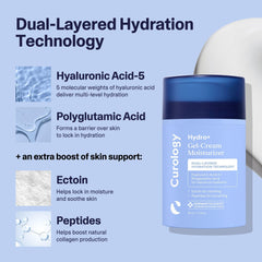 Curology Hydro Gel Cream texture being applied for gentle coverage.