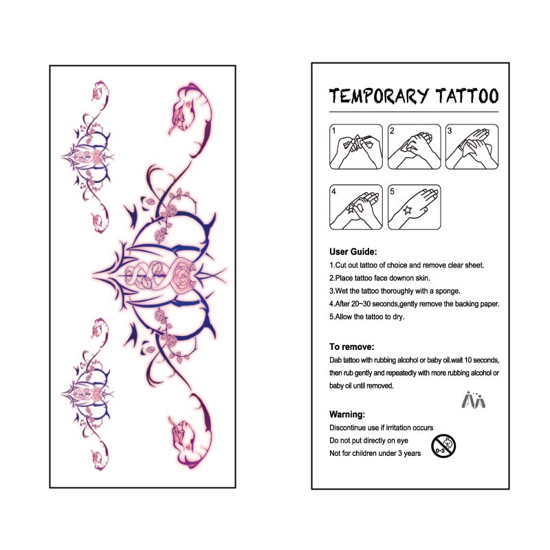 CURTEK waterproof tattoos for women for poolside wear and water events