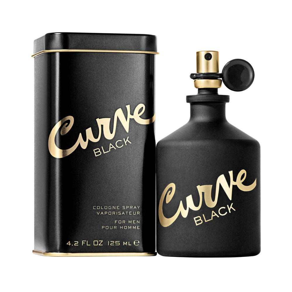 Curve Black for Men bottle front presents a bold, versatile fragrance for day or night.
