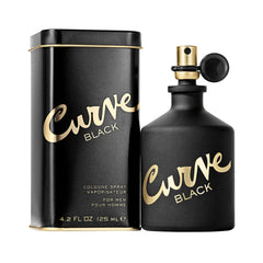 Curve Black for Men bottle front presents a bold, versatile fragrance for day or night.