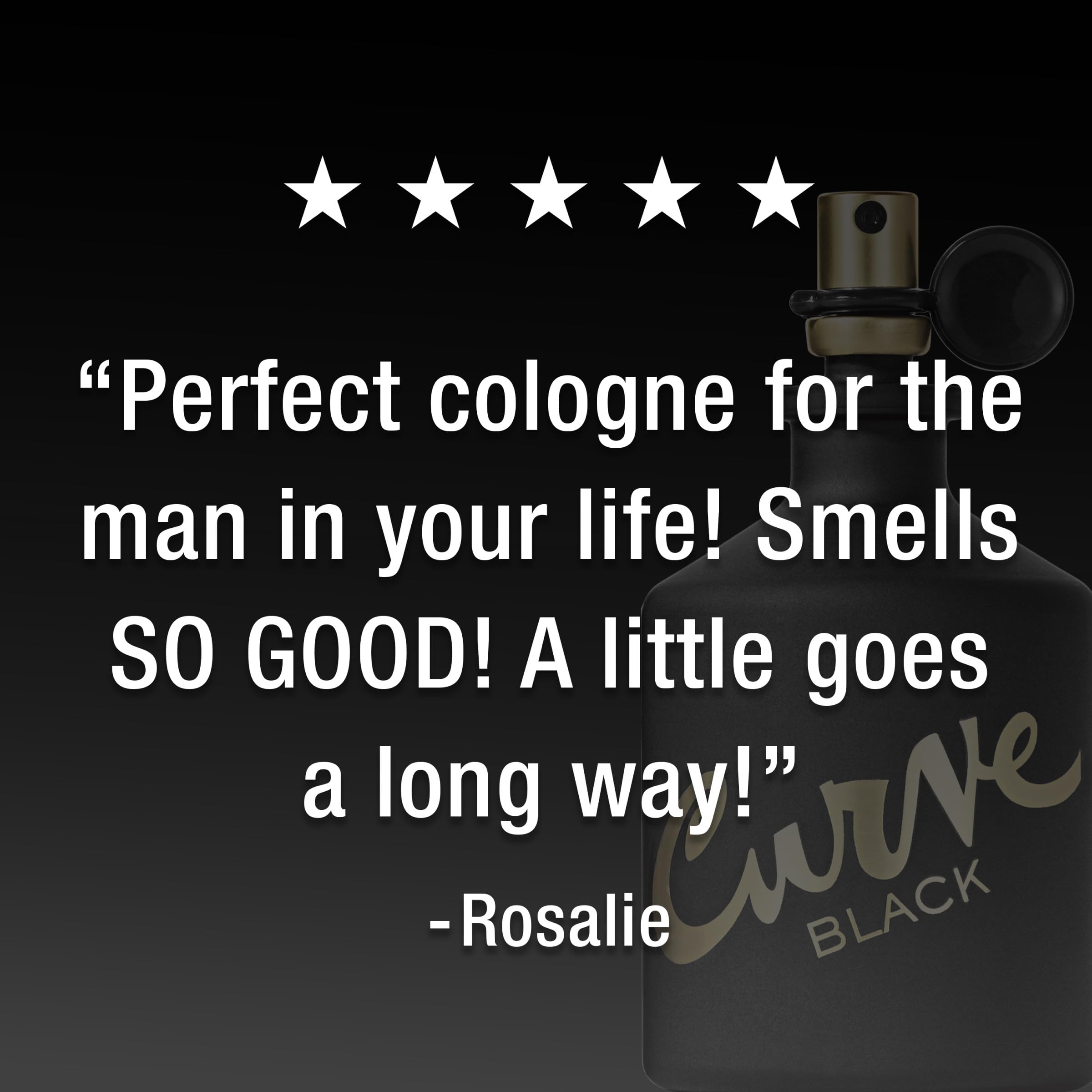 Curve Black for Men label detail conveys refined fragrance profile.