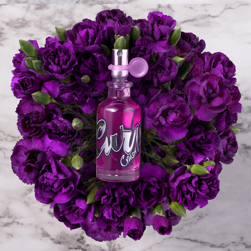 Curve Crush travel-size display highlights convenient carry-on fragrance.