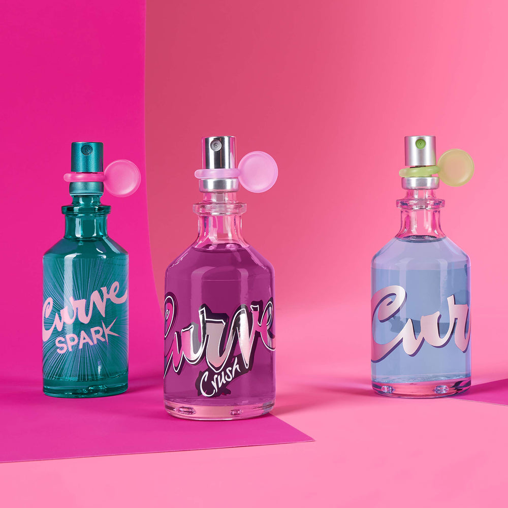 Curve Eau De Toilette display setup ideal for gifting and retailers.