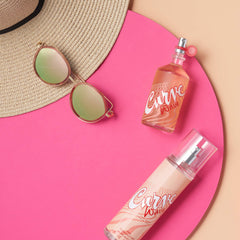 Curve Wave bottle side—sleek, travel-friendly bottle with ocean-inspired notes.