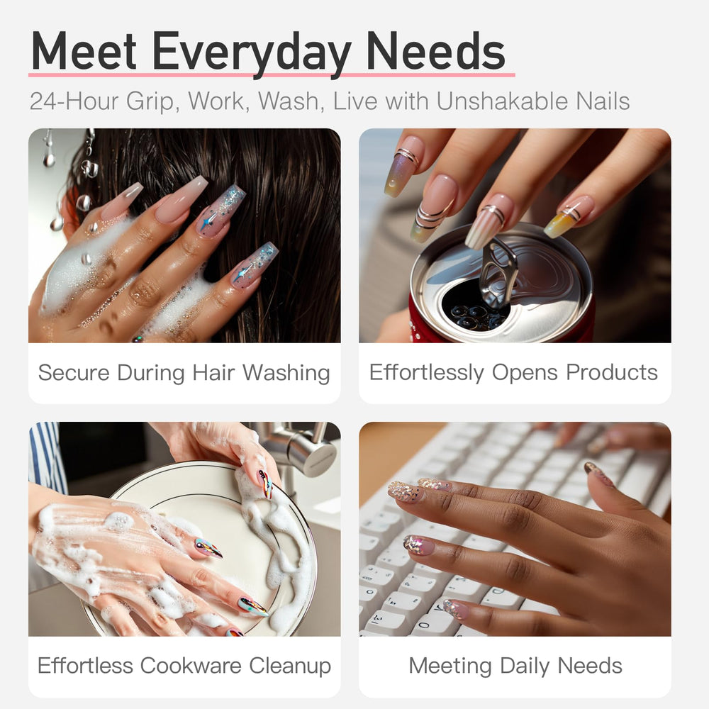CurvLife fast-drying 15 seconds demonstrates quick set for on-the-go nails