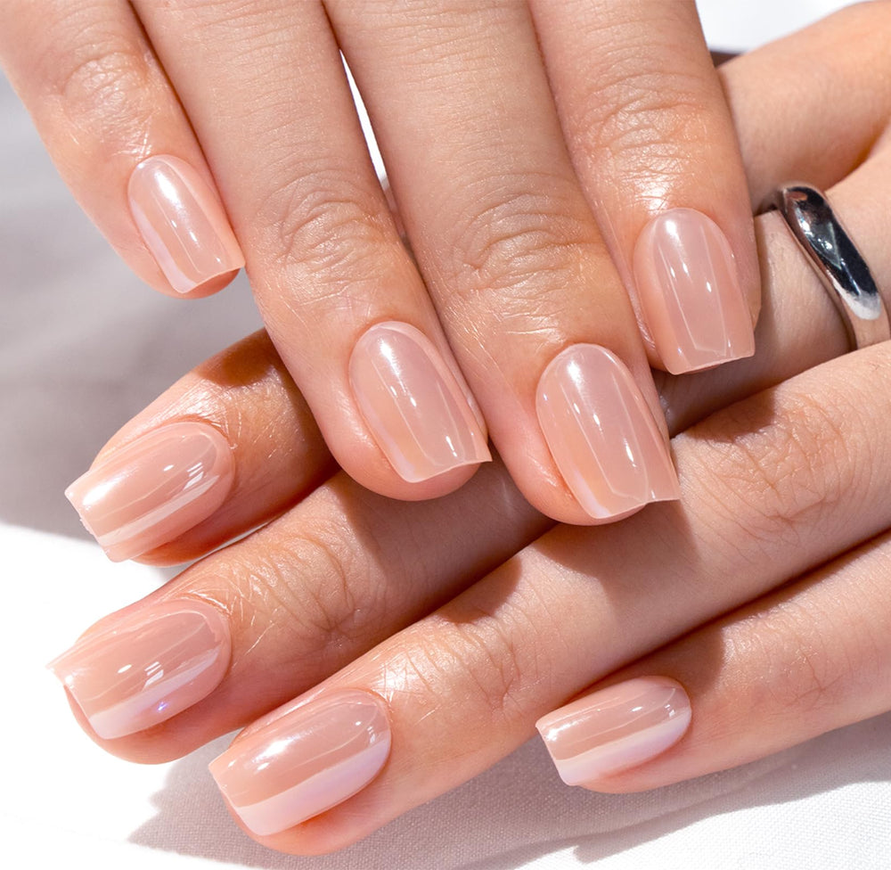 CurvLife full-cover design reusable nails glide on smoothly for natural-looking cuticle seamless fit.