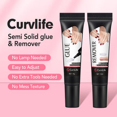 CurvLife nail glue 10g dries in 10 seconds, showing quick-apply benefit.