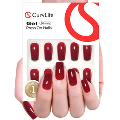 CurvLife press-on nails with 16 sizes ensure a customizable, comfortable fit