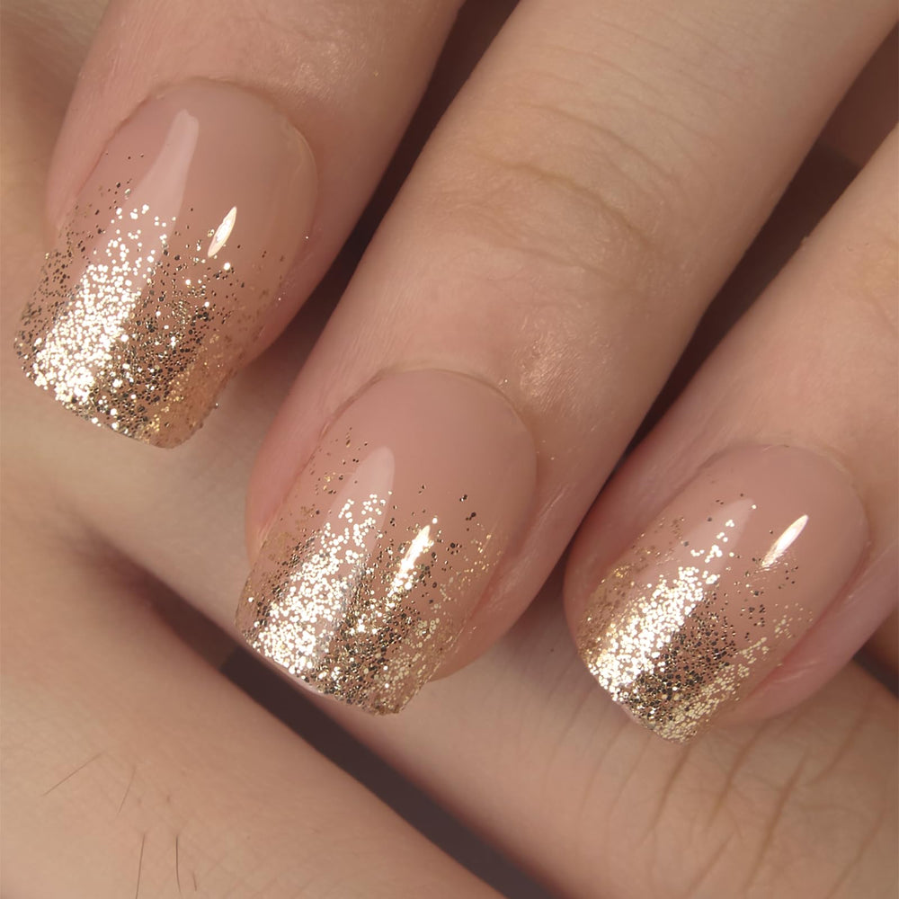 Curvlife building gel finish all-day image suggests durable wear during typing and errands.