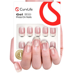 Curvlife press-on nails soft gel design showcasing flexible wear and natural look