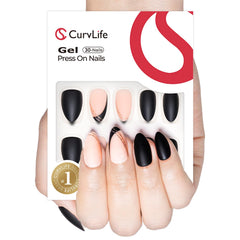 CurvLife soft gel ABS material close-up shows flexible, durable false nails.