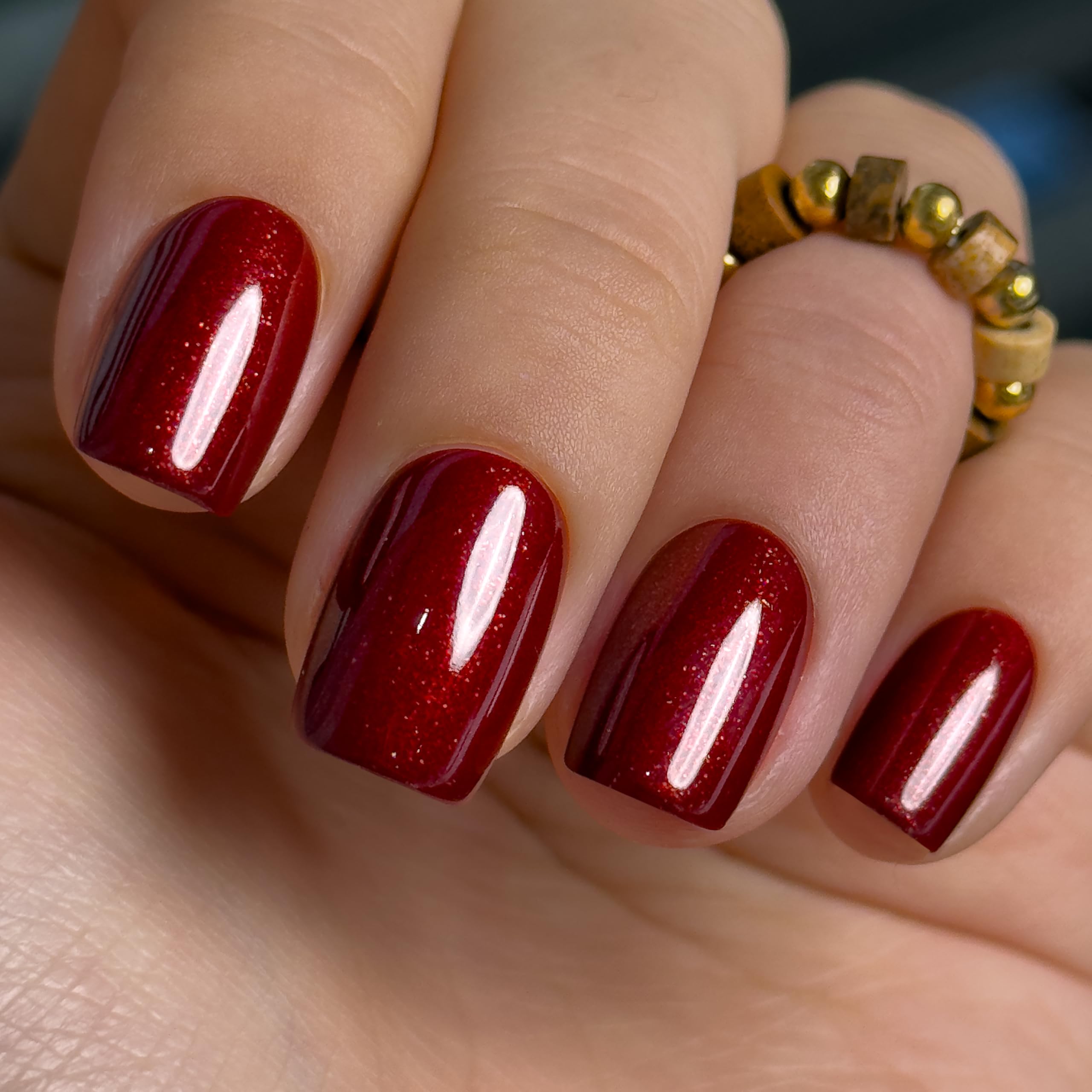 CurvLife soft gel press-on nails grayish red design for quick salon-style manicure