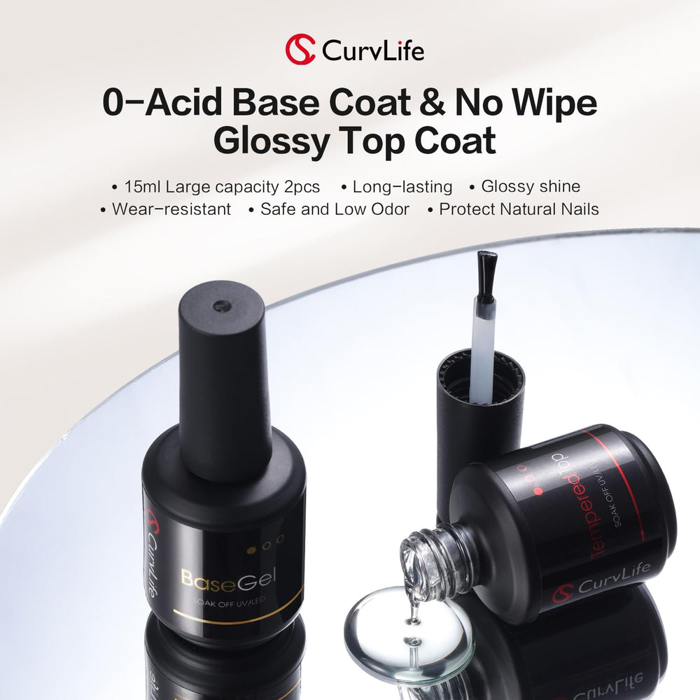 CurvLife top coat set packaging highlights travel-friendly size