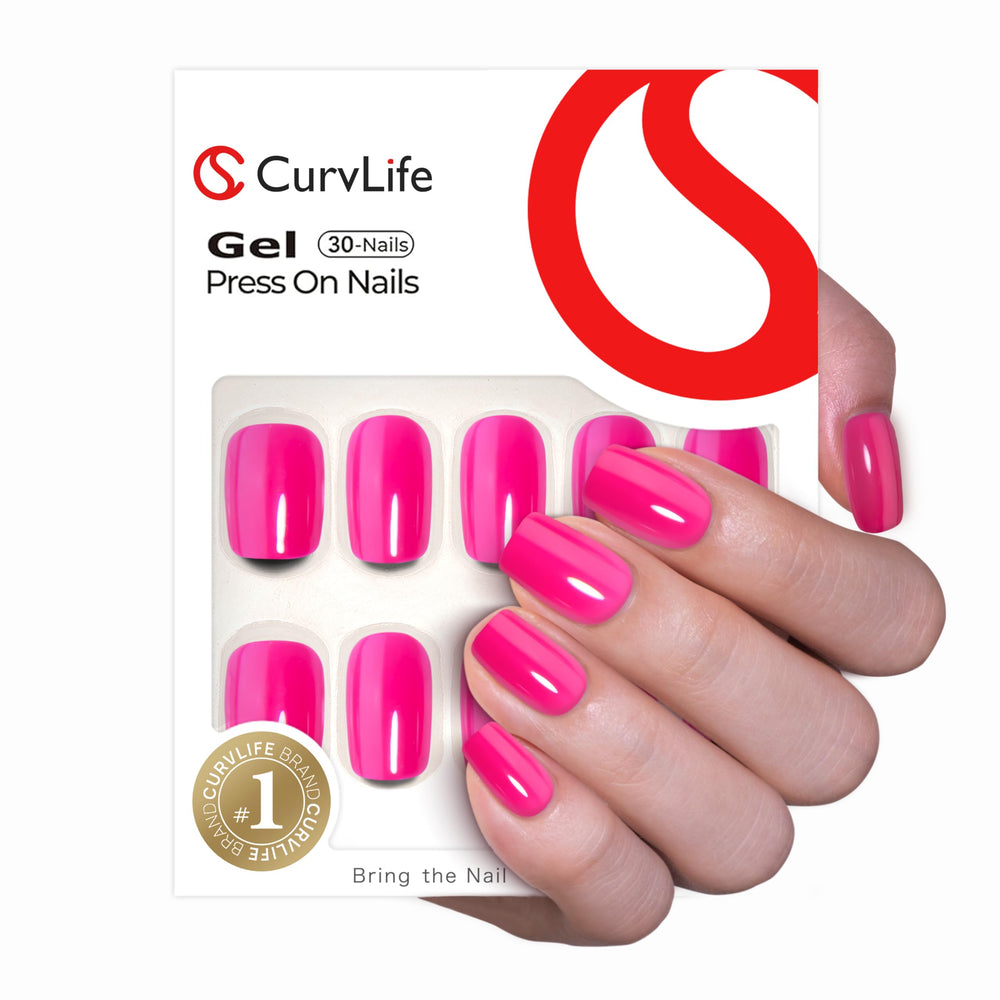 CurvLife uñas postizas de gel suave en set completo para combinar tallas
