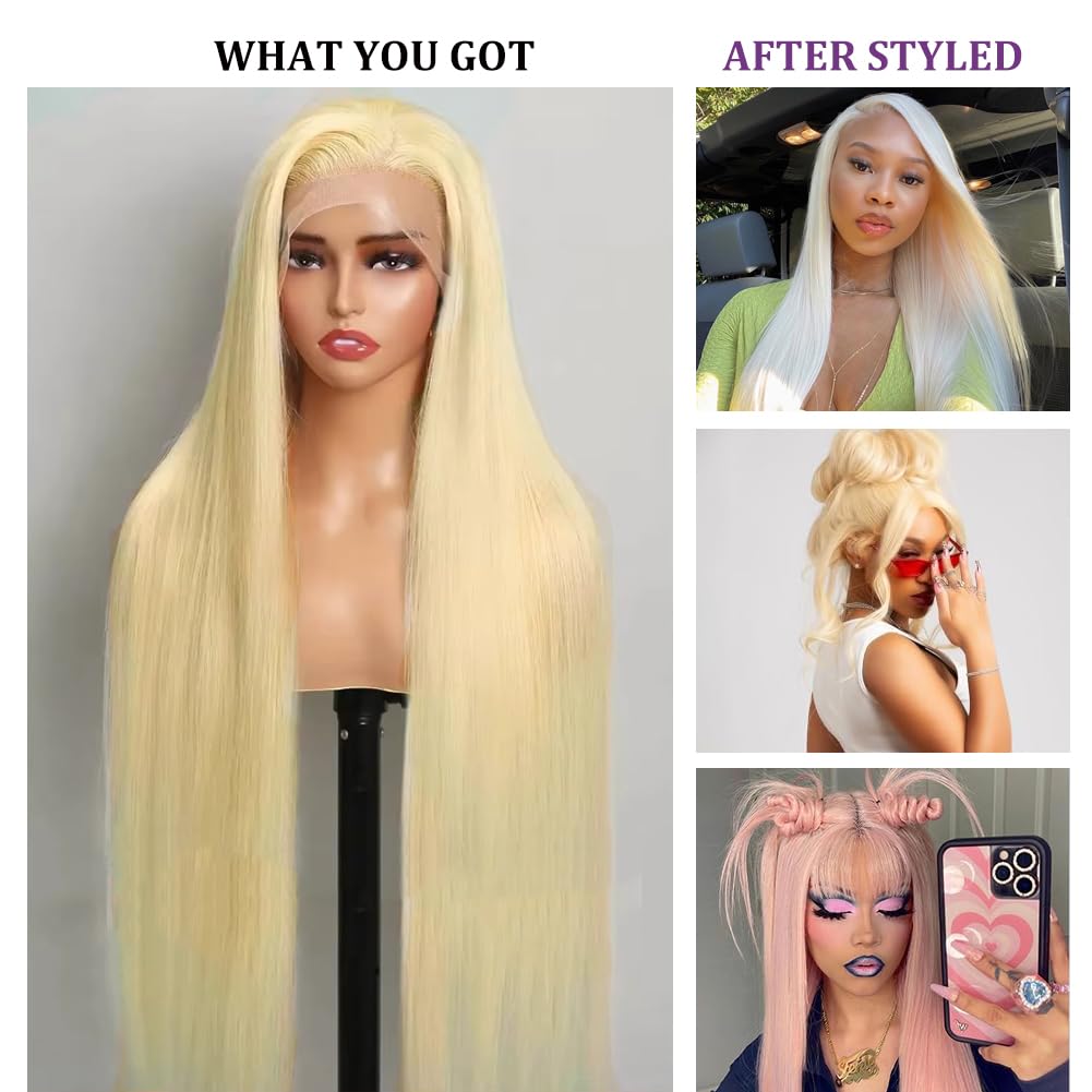 CUTE BEIN 613-blonde hair close-up highlights HD lace and color richness