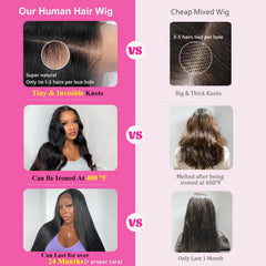 CUTE BEIN lace-front wig closeup shows fine lace detailing for breathability