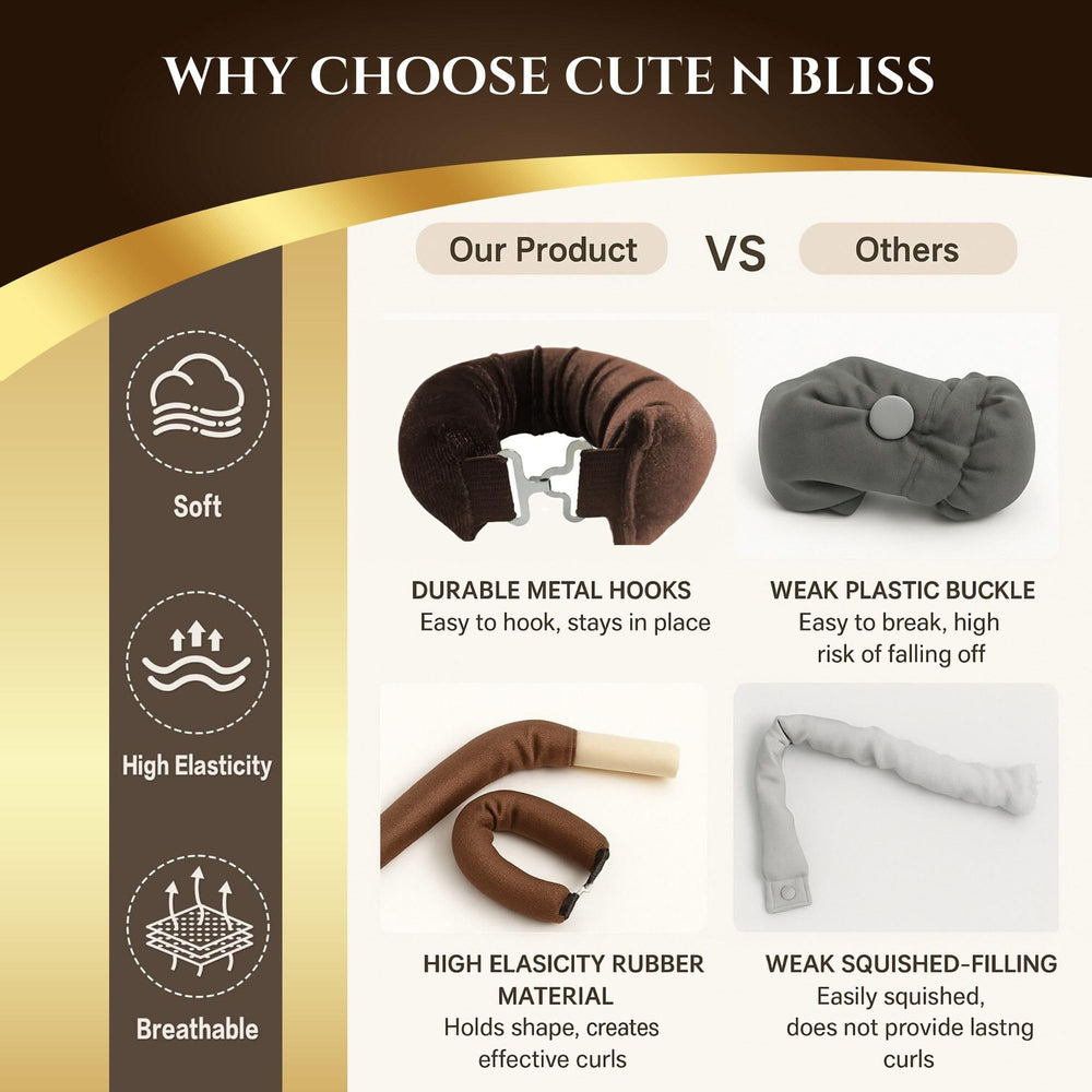 CUTE N BLISS velvet-flexi-rods in use for lightweight volume without heat