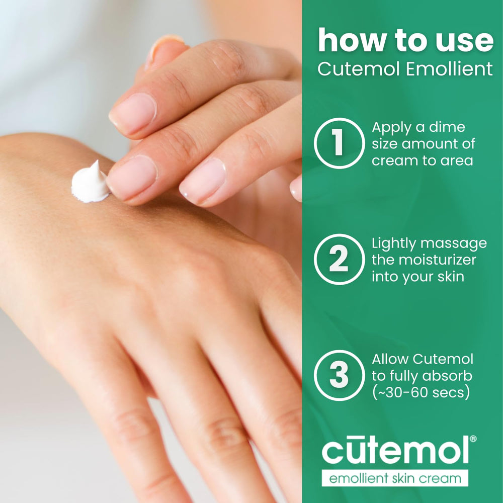 Cutemol Emollient Cream ingredients-beeswax-lanolin-allantoin help seal in moisture.
