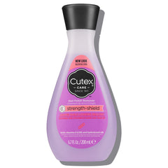Cutex bottle front view showing Strength Shield and vitamins for healthier nails