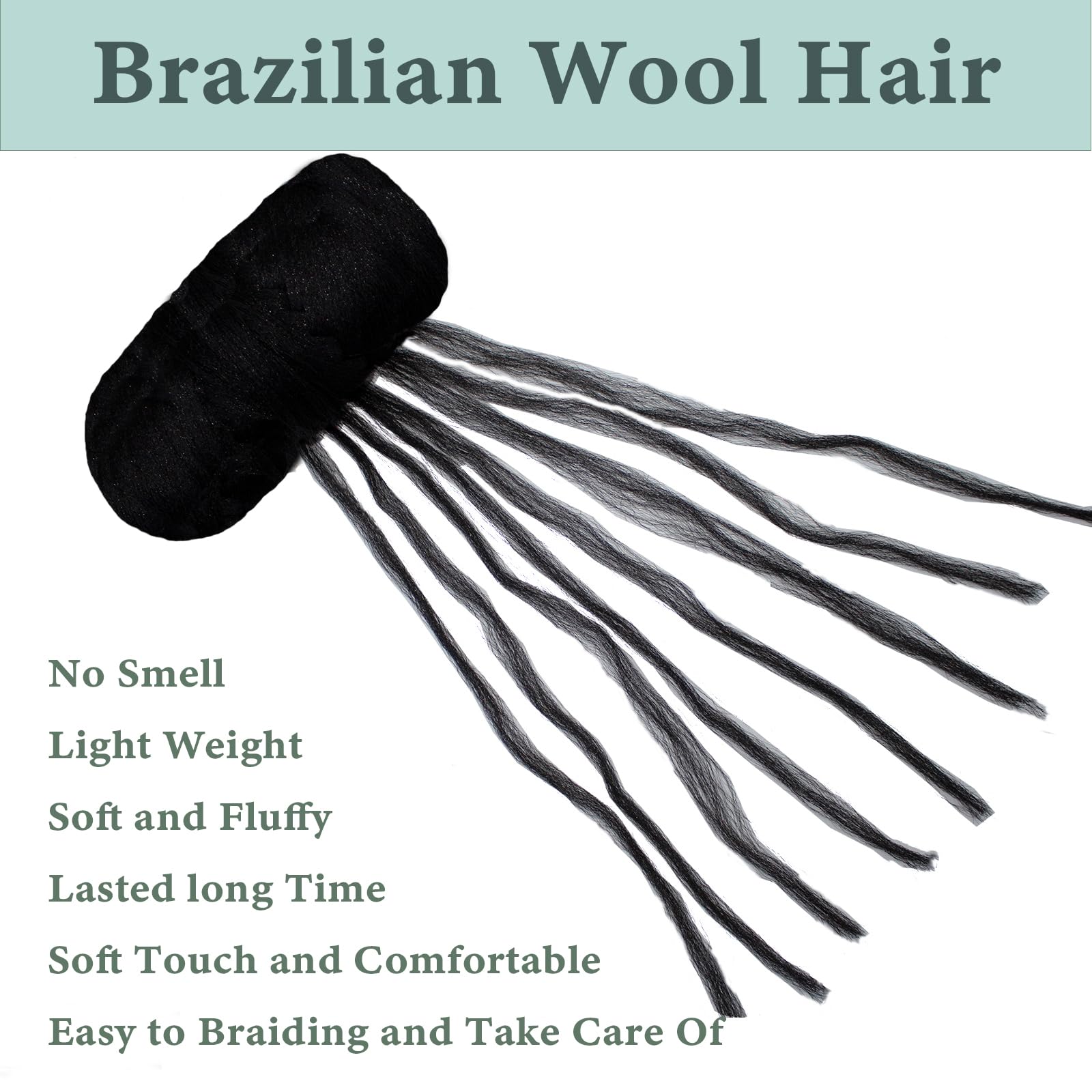 CUUKEA wool hair ideal for Senegalese twists and faux locs