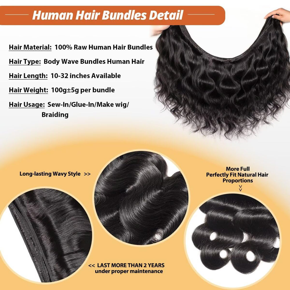 Cuzuzu 12A body wave 22-inch weft view emphasizes full density and smooth surface.
