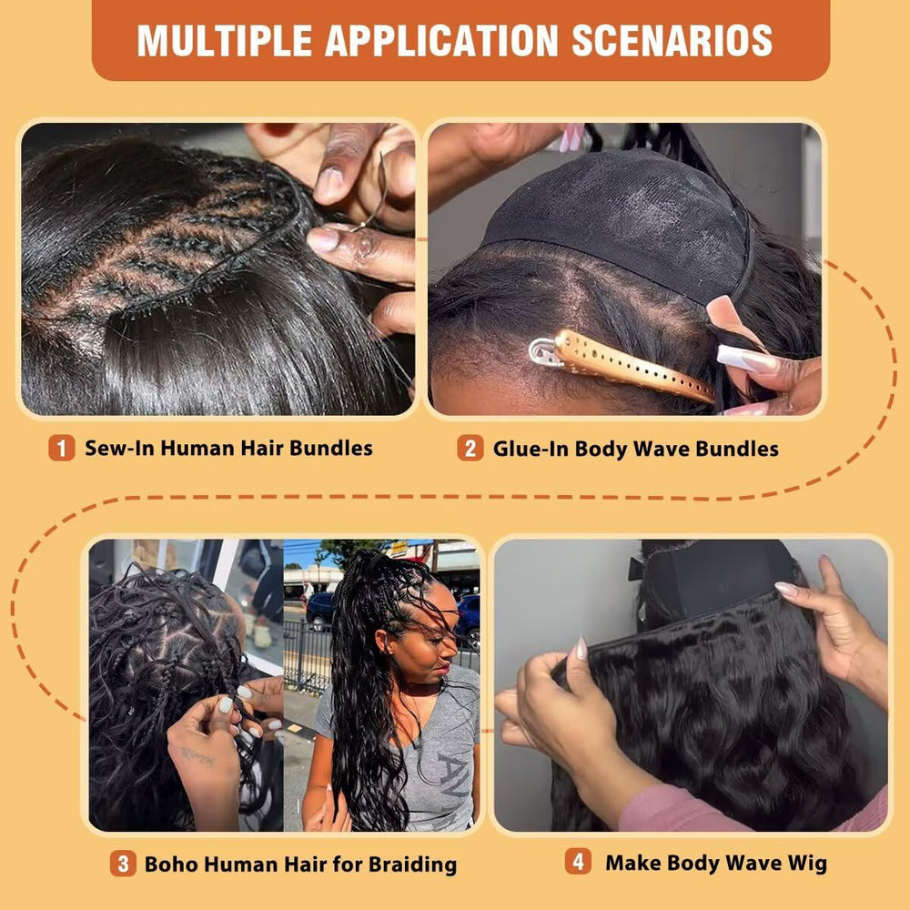 Cuzuzu 12A body wave 24-inch weft close-up for long-length styling options.