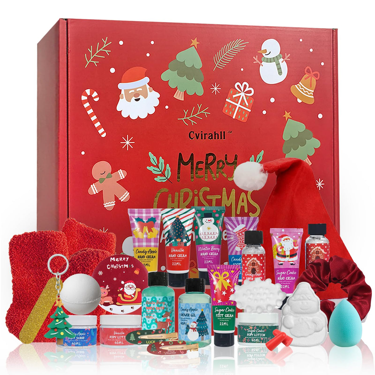 Cvirahll Advent Calendar 2025 box with festive packaging ready for gifting