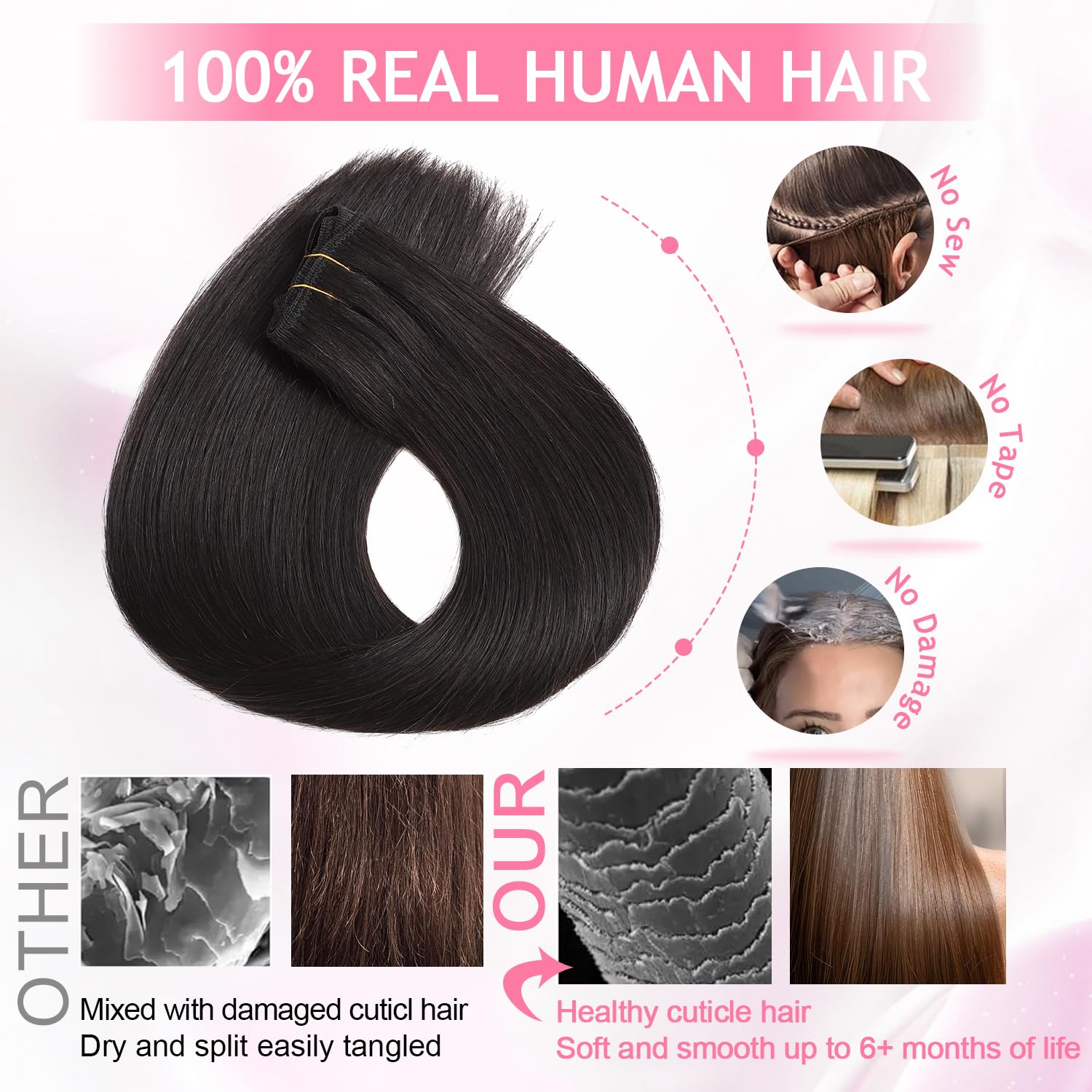 CWRDK instant volume and length clip-ins add dramatic fullness.