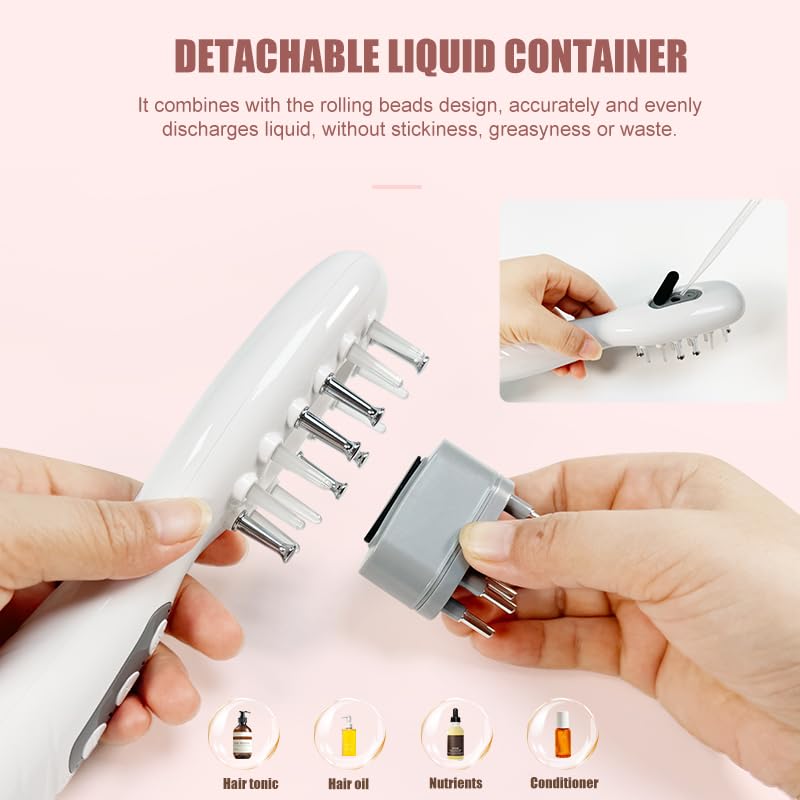 CWTUL Laser Therapy Hair Growth Comb in-use-on-scalp demonstrates distributed light exposure.