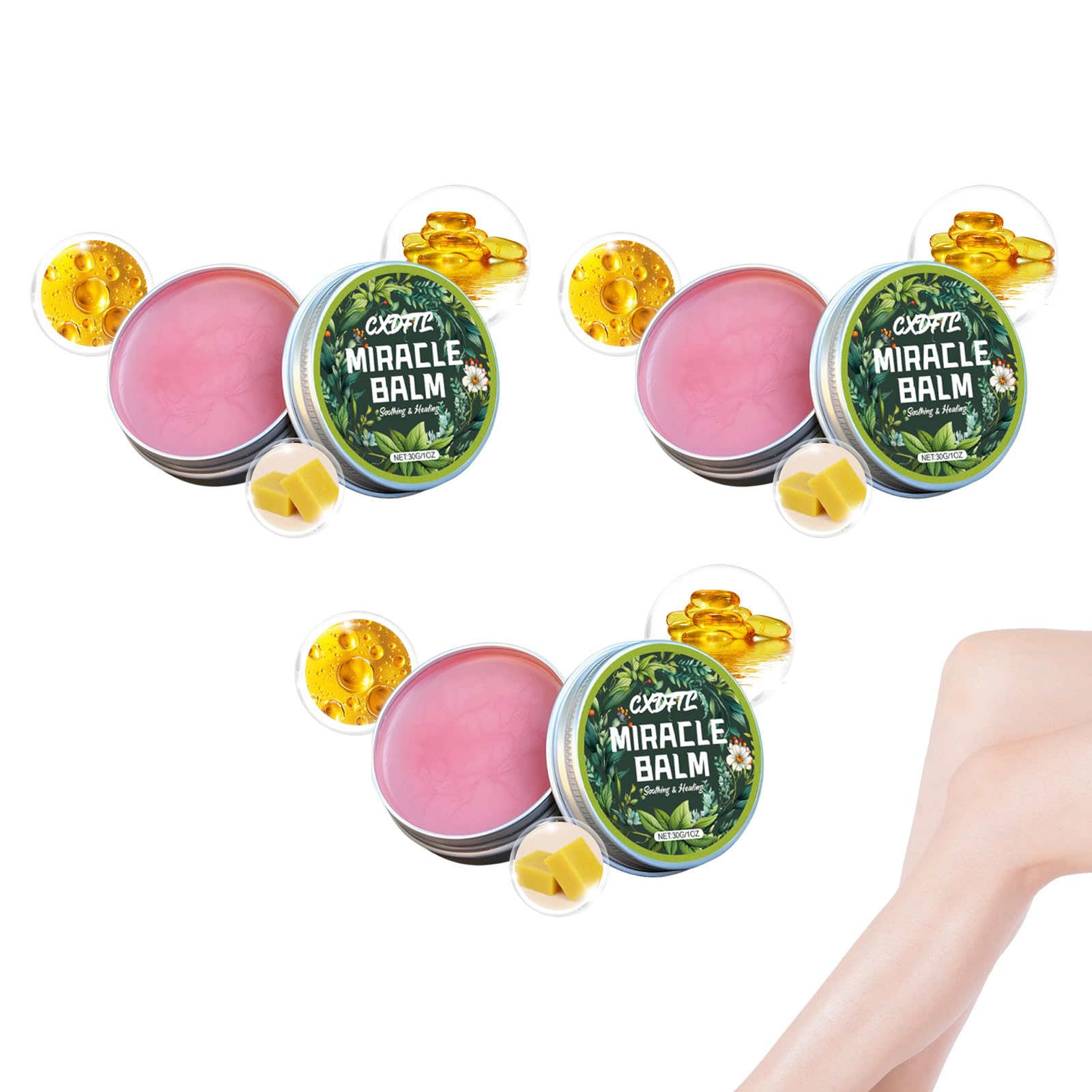 CXDFTL Miracle Balm 3Pack pack shot highlights value and convenient packaging.