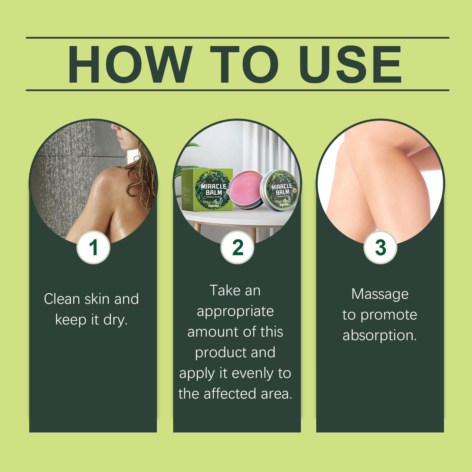 CXDFTL Miracle Balm feet application presents gentle moisture for tired feet.