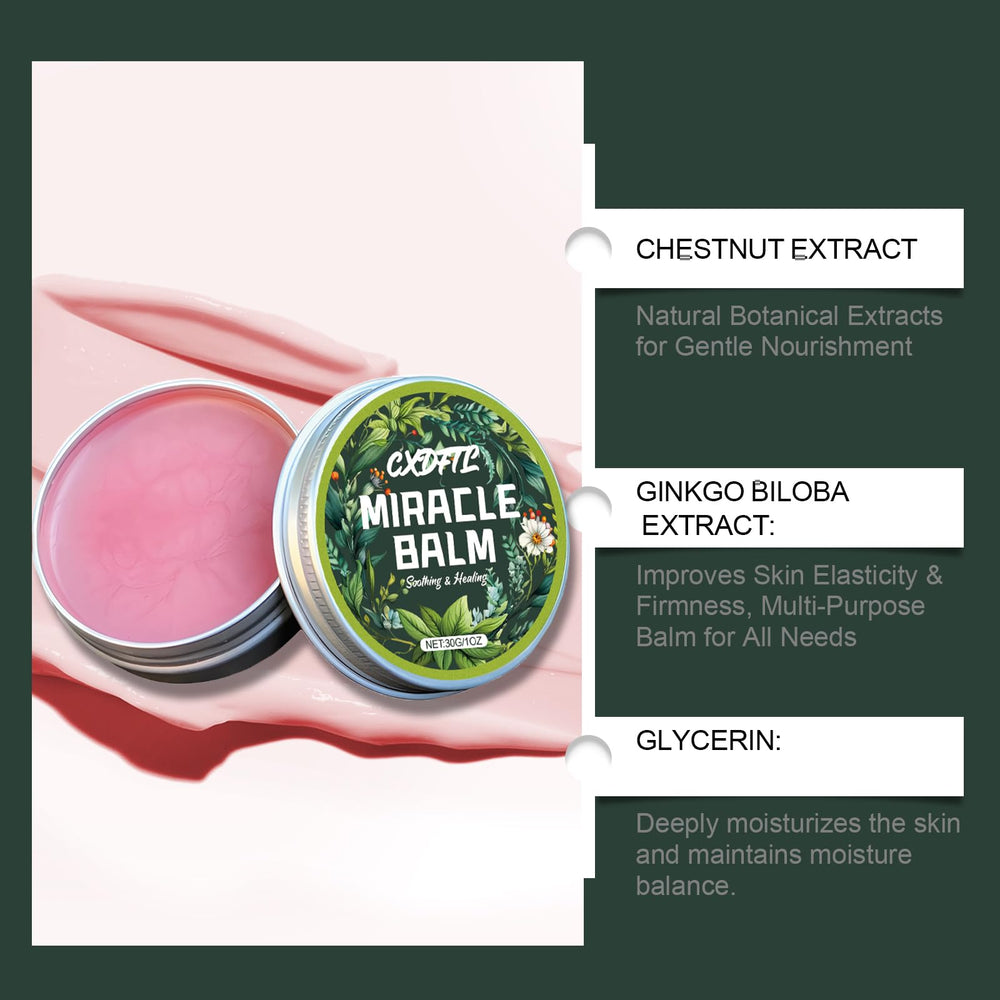 CXDFTL Miracle Balm jar closeup shows smooth, fast-absorbing texture.