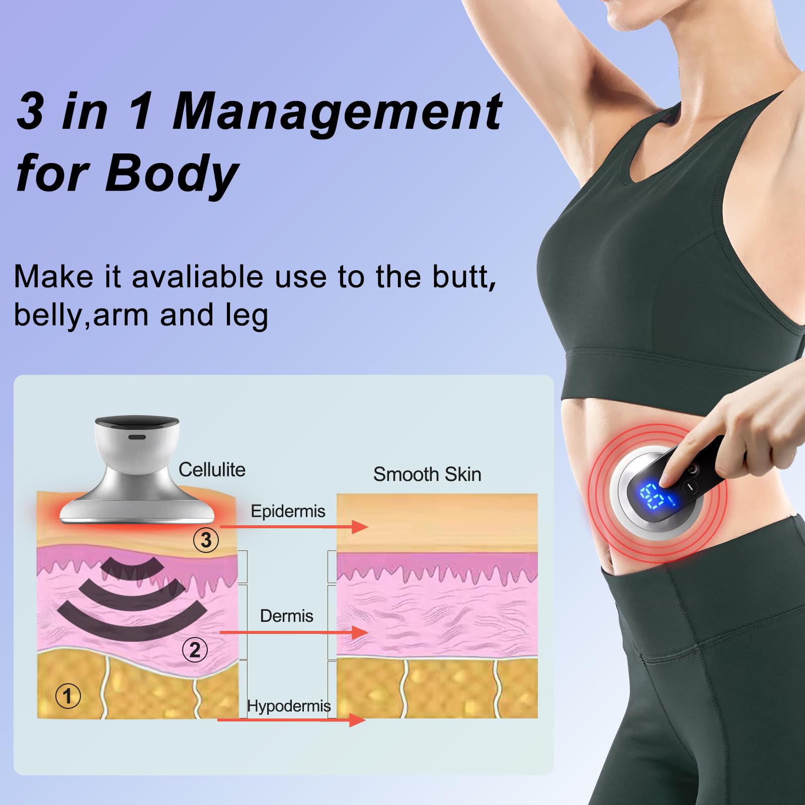 CXGRISE tightening device targeting arms and thighs for a comfortable massage
