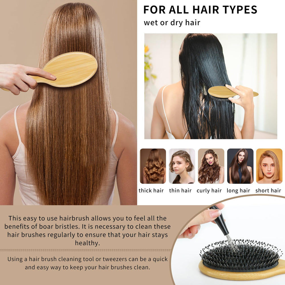 CXTYO anti-static paddle brush reduces static for smoother, manageable hair.