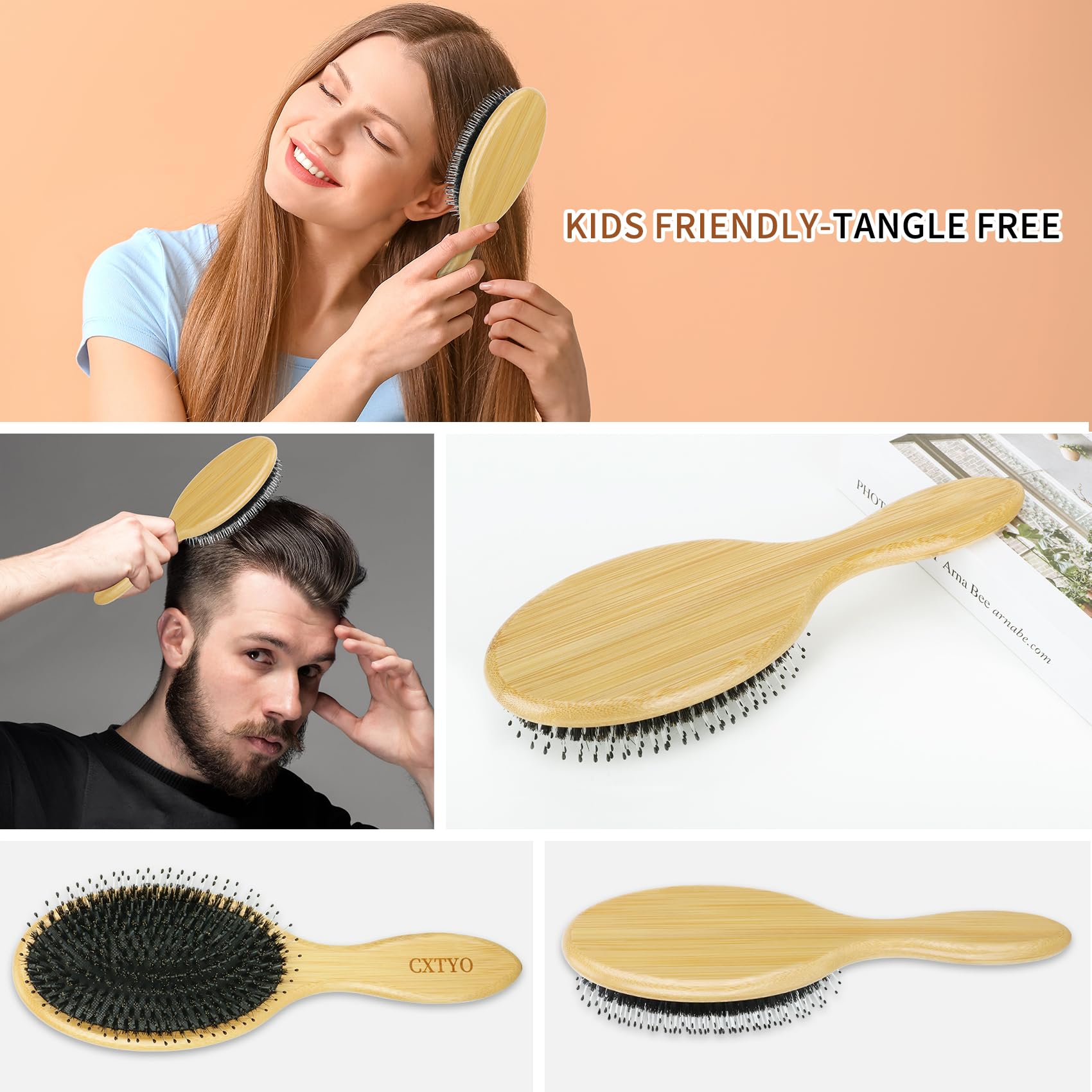 CXTYO suited for curly hair helps detangle and define curls gently.