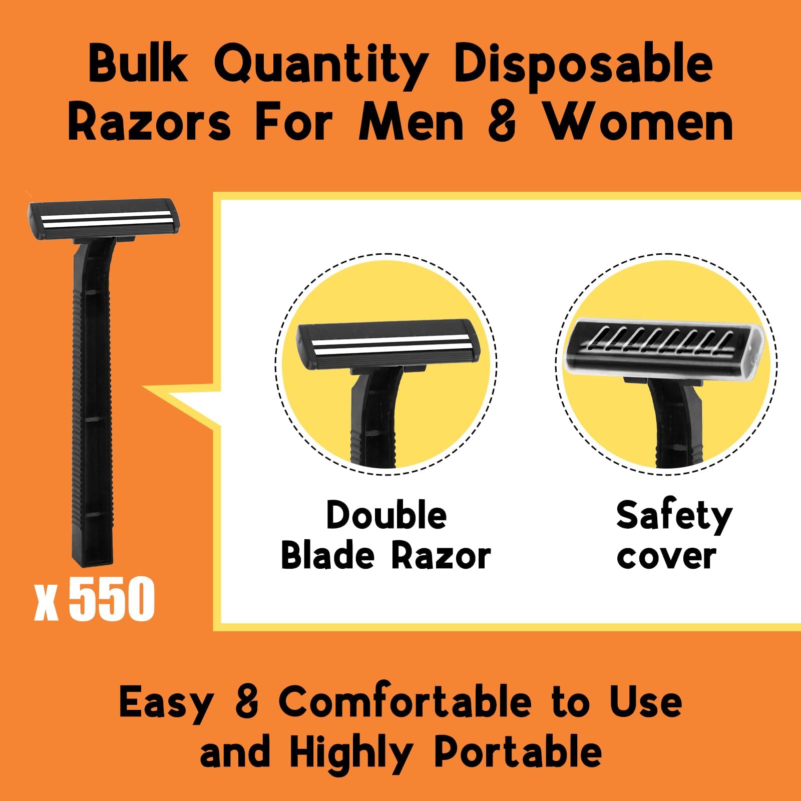 CXYARY dual-blade razor with protective covers offers safer, closer shaves on the go.