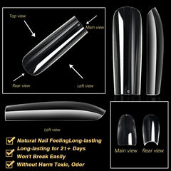 Cycullinyt precision-edged nail tips improve easy application and bed adhesion.
