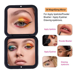 CYHTSHFZ double-sided folding travel mirror for precise makeup from every angle