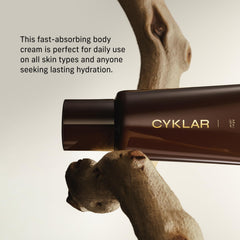 CYKLAR Banana Flower Extract ingredient scene showcases nourishing botanicals for balanced skin.