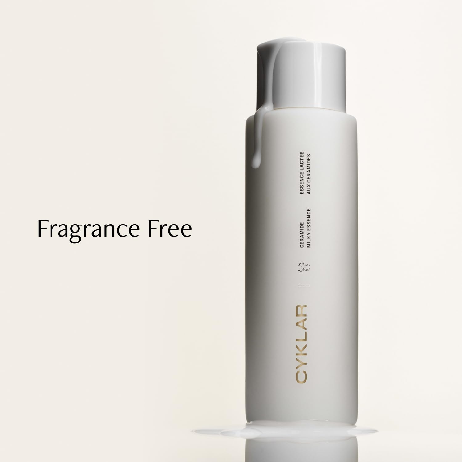 CYKLAR Ceramide Milky Essence application rub-in; daily body moisturizer.