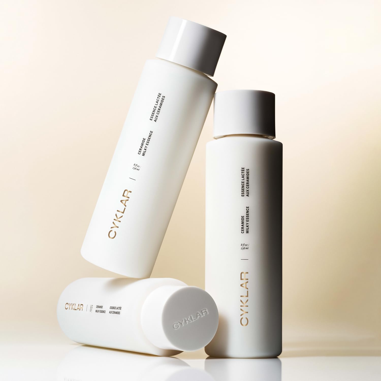 CYKLAR Ceramide Milky Essence dry skin use; multi-hydration for daily comfort.