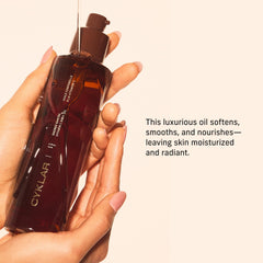 CYKLAR dry oil glide image illustrates fast absorption without grease.