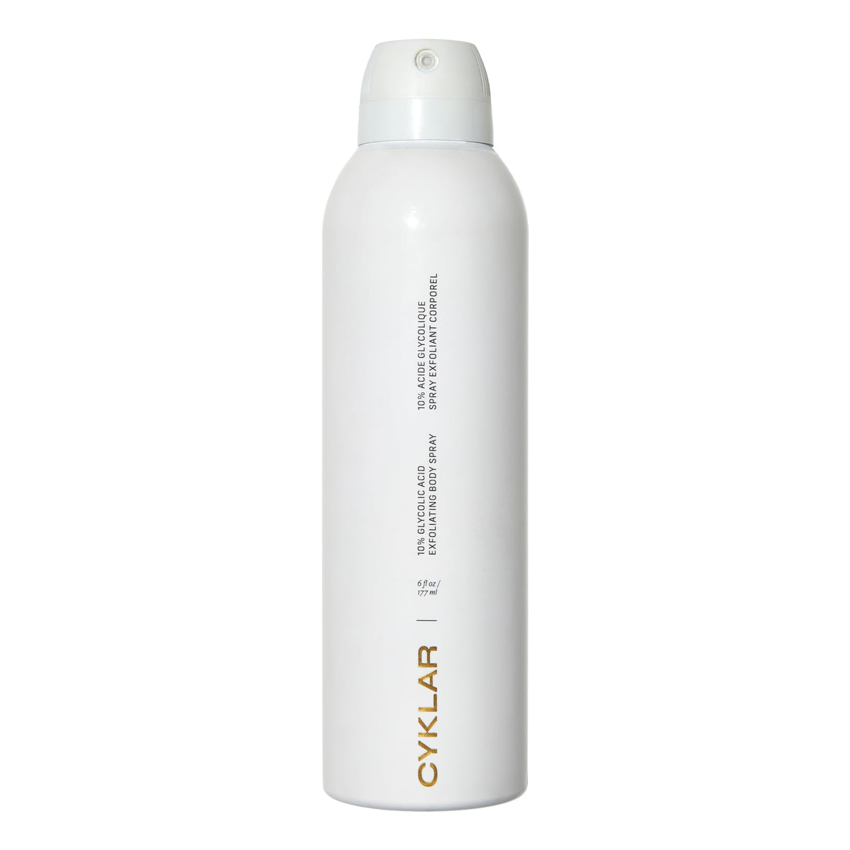 CYKLAR glycolic body spray bottle pour for even-toned skin