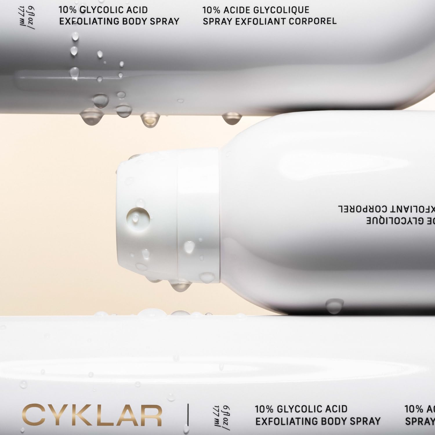 CYKLAR glycolic spray for face and body use on skin