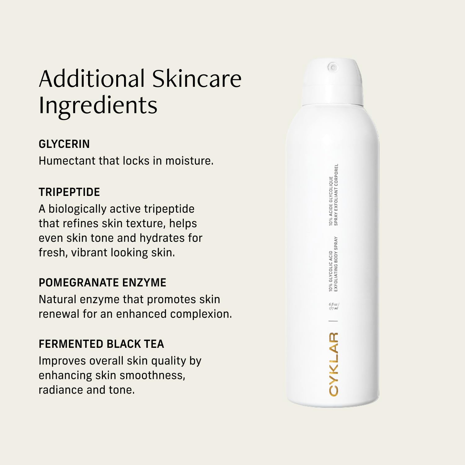 CYKLAR glycolic spray routine step gentle exfoliation after cleansing