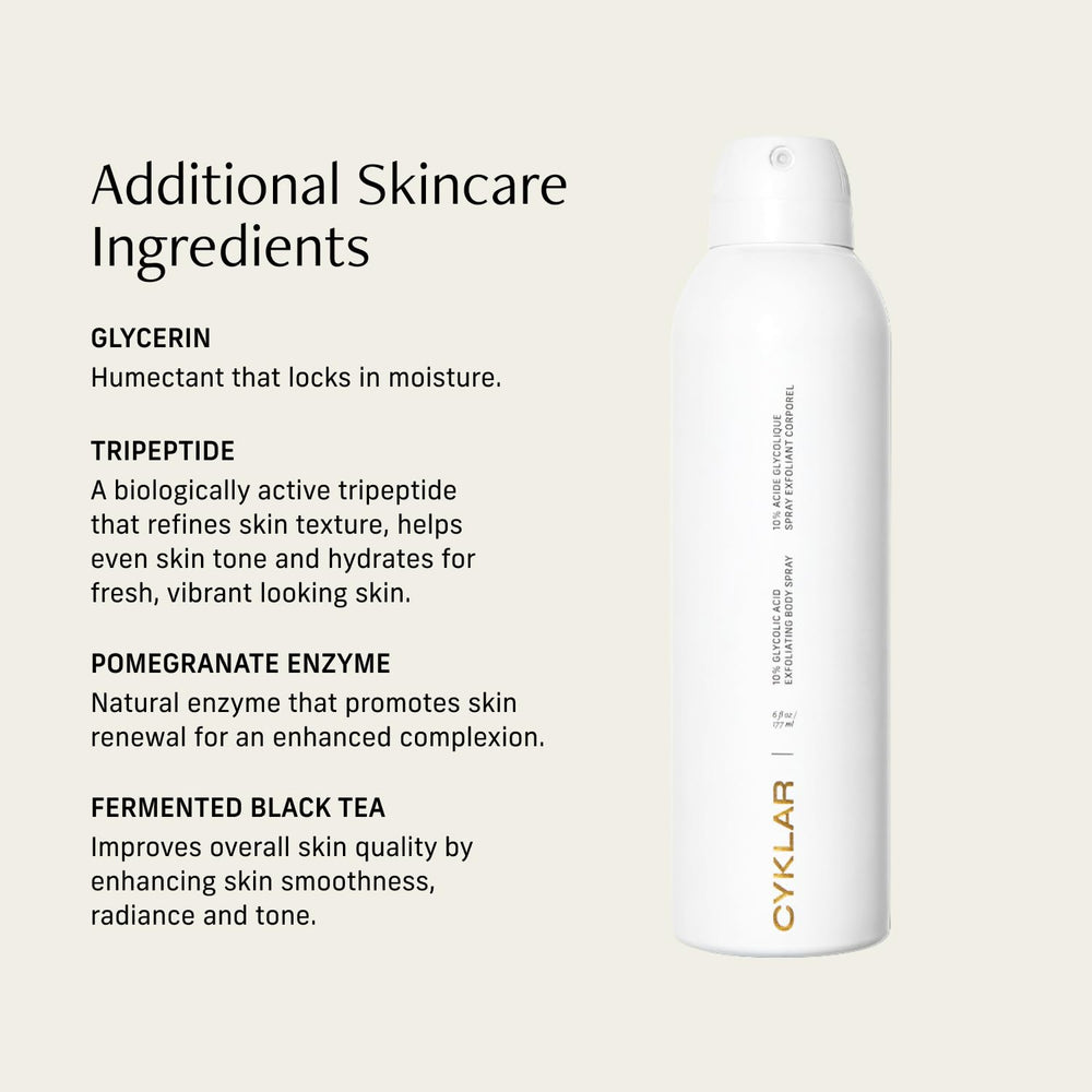 CYKLAR glycolic spray routine step gentle exfoliation after cleansing