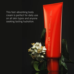 CYKLAR Nutrient Rich Body Cream creates velvety texture without heaviness for daily use.